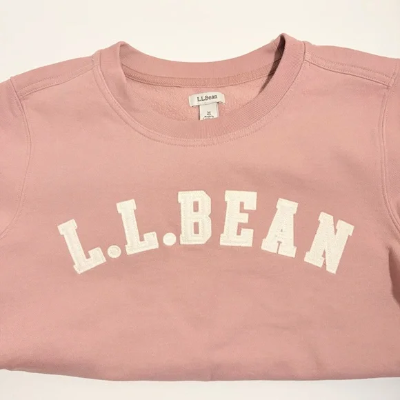 L.L.Bean 1912 Crewneck Logo Sweatshirt Mauve - Picture 3 of 7
